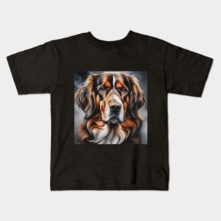 Bernese Mountain Dog Face Portrait Kids T-Shirt